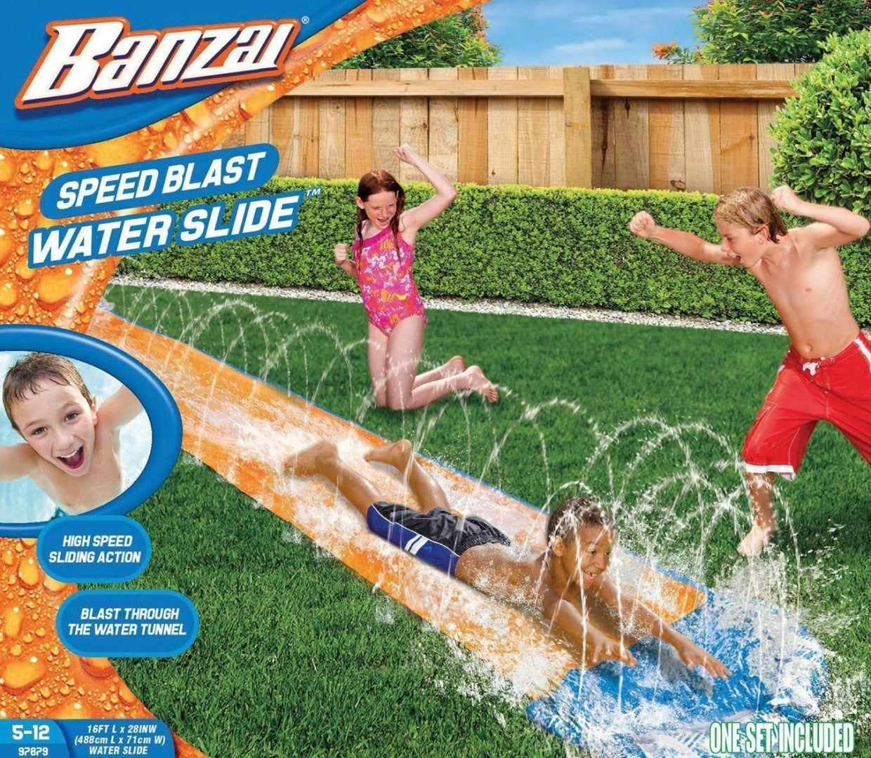 Banzai 16'l Speed Blast Water Slide